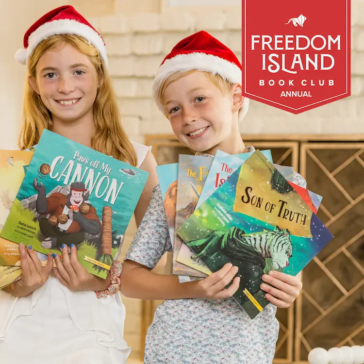 Freedom Island Book Club family picture