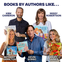 5 of BRAVE Books authors all together holding their books