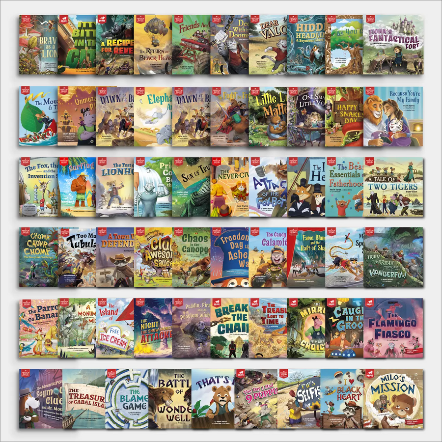 6 Brave Books Freedom Island books with the value that they teach under them