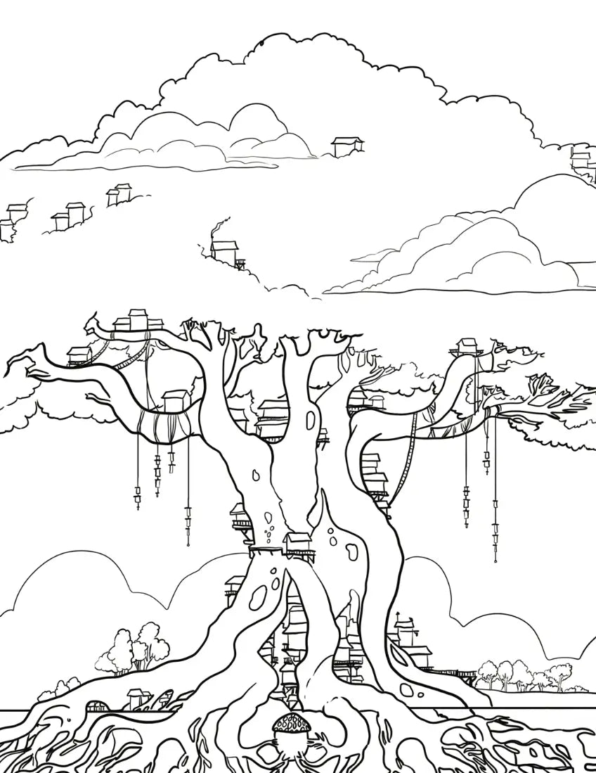 Tree Coloring page
