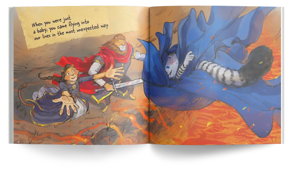 Jep and Jessica Robertson's new children's book, Dear Valor, inside spread