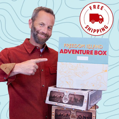 Kirk Cameron holding the BRAVE Books Deluxe Box Bundle