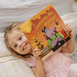 Little girl with Brave Books Unmuzzle Me, Please