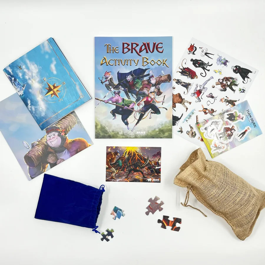 The map, stickers, puzzles and activity book